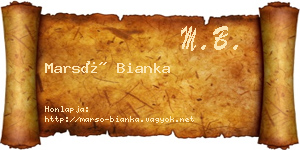 Marsó Bianka névjegykártya